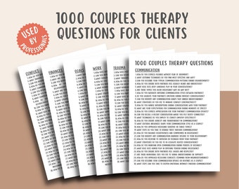 1000 Couples Therapy Questions, Marriage Counselling Session Questions, Couples Therapy Interventions, Communication Tools, Conversation