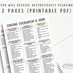 Chronic Overwhelm & ADHD Cheatsheet, Executive Dysfunction Support ...