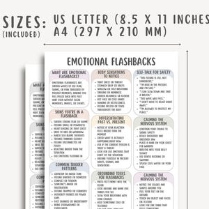 Flashback Worksheets.pdf Emotional Flashbacks Cheatsheet, Trauma Response Guide, Trigger ...