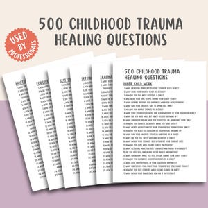 500 domande per la guarigione del trauma infantile, lavoro sul bambino interiore, regolazione emotiva, autocompassione, definizione dei limiti, fattori scatenanti del trauma
