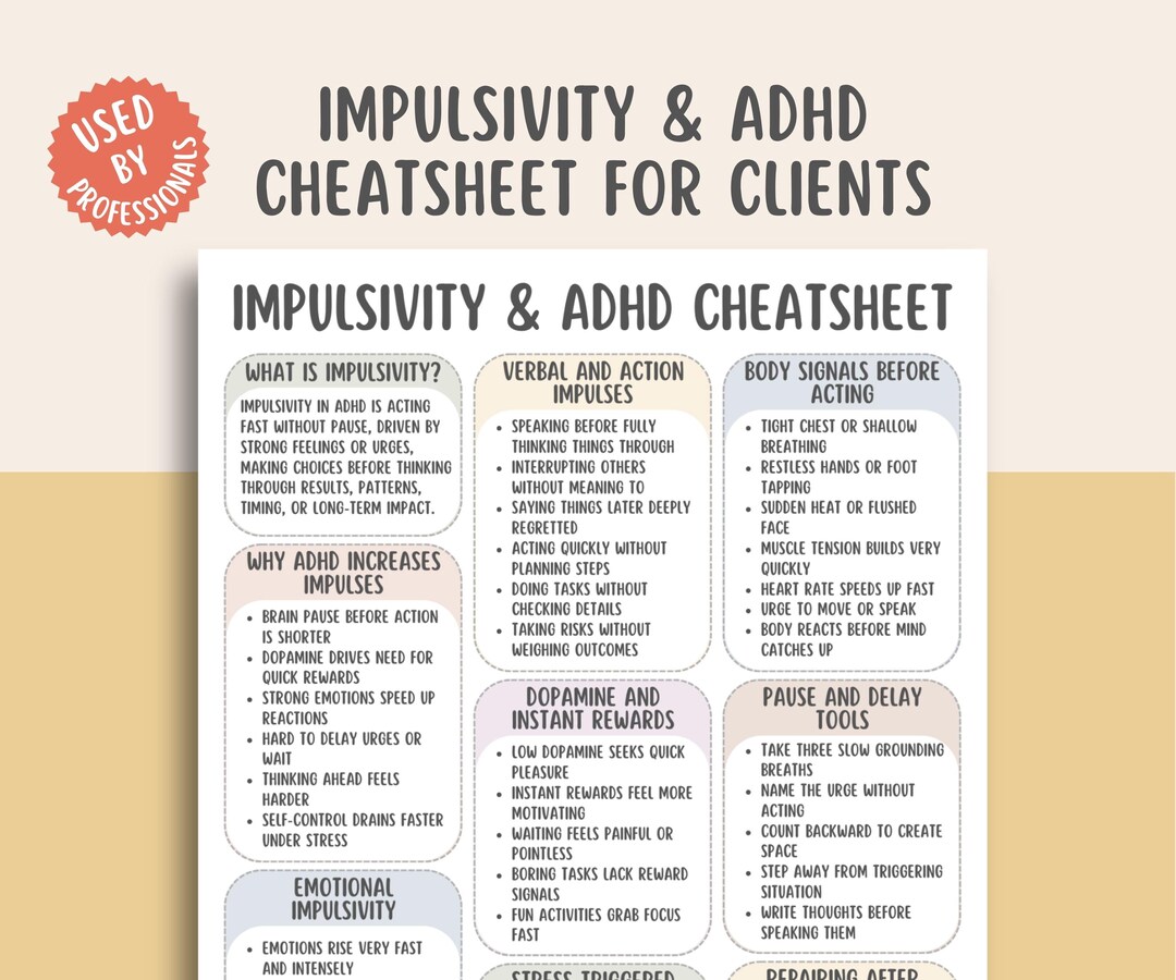 Adhd Impulsivity Support.pdf Impulsivity & ADHD Cheatsheet, Emotional Impulsivity, Verbal Impulse ...