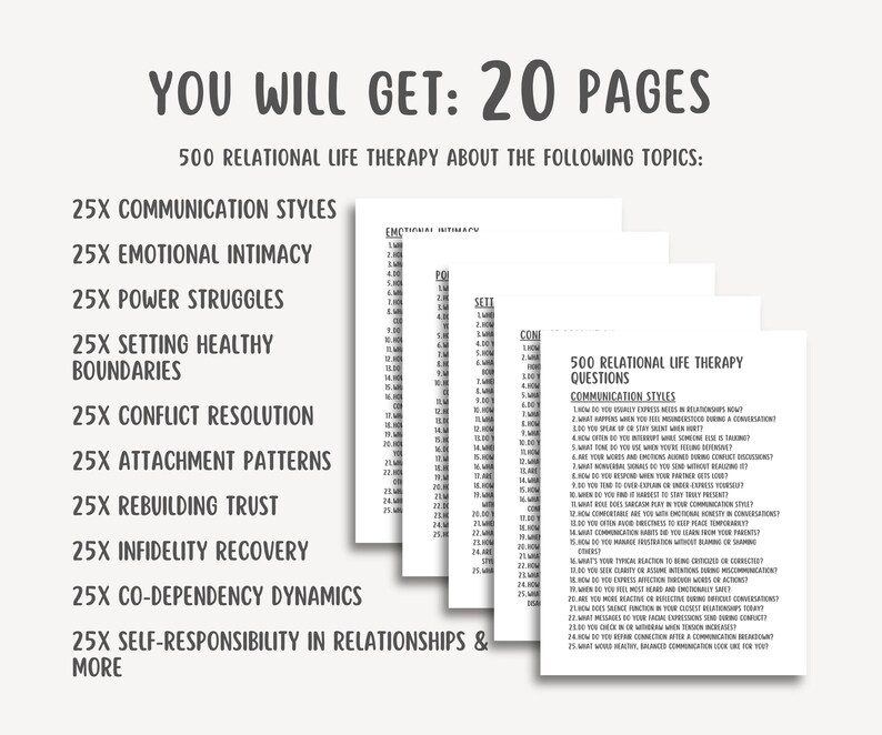 Relational Life Therapy Questions, couples communication prompts, marriage workbook, relationship repair guide intimacy builder trust issues