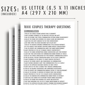 1000 Couples Therapy Questions, Marriage Counselling Session Questions, Couples Therapy Interventions, Communication Tools, Conversation