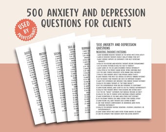 Vragen over angst en depressie, werkboek geestelijke gezondheid, zelfhulpdagboek, healing-instructies, emotionele ondersteuning, stemmingstracker, therapiegids