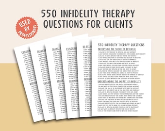 550 preguntas sobre terapia de infidelidad, recuperación de infidelidades, asesoramiento matrimonial, reconstrucción de la confianza, sanación de relaciones, libro de trabajo de terapia de pareja