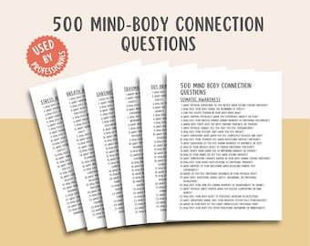 500 Fragen zur Verbindung von Geist und Körper, Erinnerungsbuch für somatische Heilung, Selbstentdeckungs-Tagebuch, Anleitung zur Traumaheilung, emotionaler Wellness-Führer