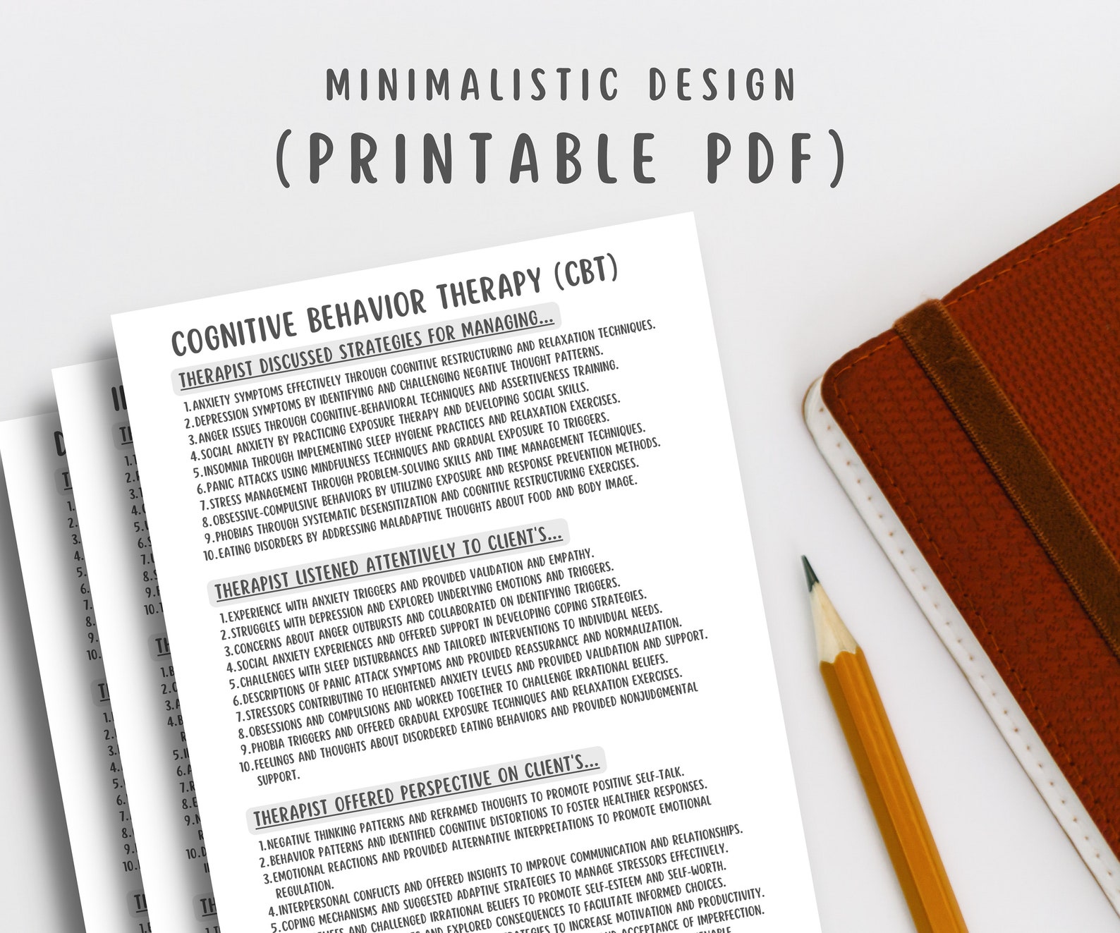 1500 Progress Note Templates With Sentence Starters, Psychotherapy ...