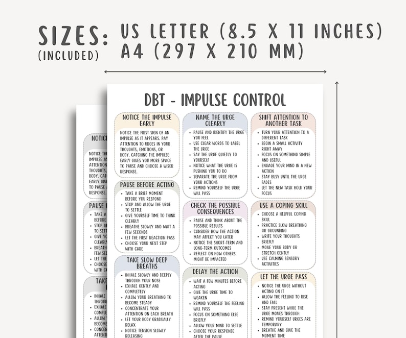 Urge Log Worksheet.pdf DBT Impulse Control Cheatsheet, Urge Management Worksheet, Self Control ...