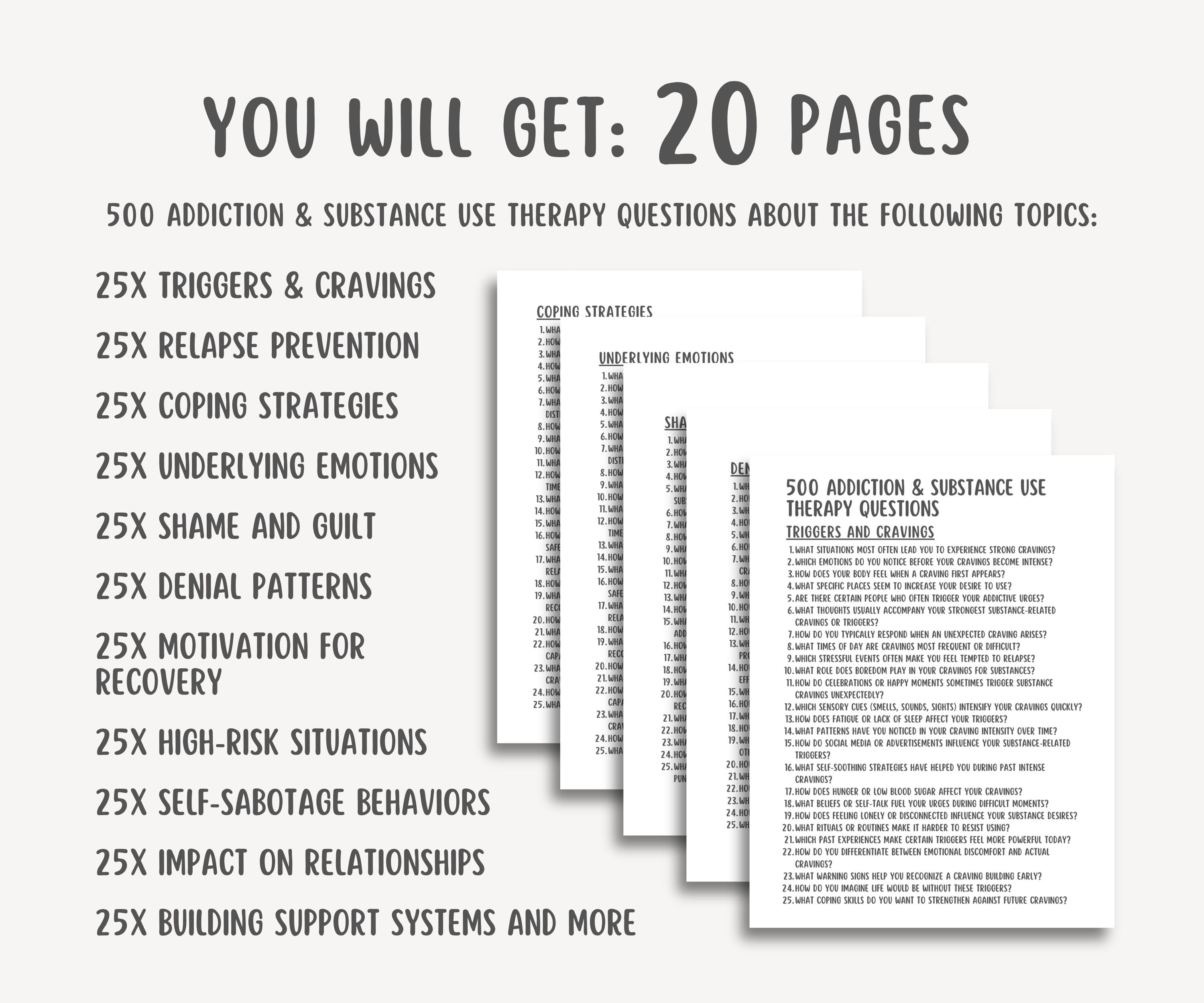 Addiction and Substance Use Therapy Questions, Mental Health Therapy ...