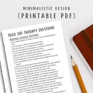1000 CBT Therapy Questions, Cognitive Behavioral Therapy Resources, Therapy Interventions, Negative Thought Patterns, Self Esteem Worksheets