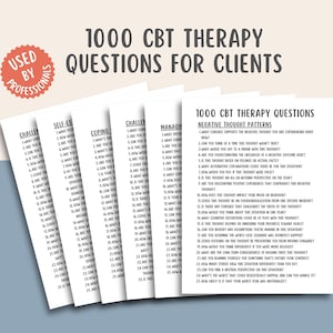 1000 Perguntas sobre Terapia Cognitivo-Comportamental, Recursos de Terapia Cognitivo-Comportamental, Intervenções Terapêuticas, Padrões de Pensamento Negativo, Planilhas de Autoestima