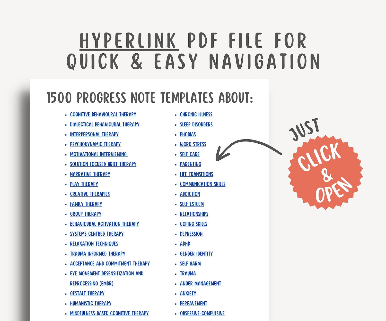 1500 Progress Note Templates With Sentence Starters, Psychotherapy ...