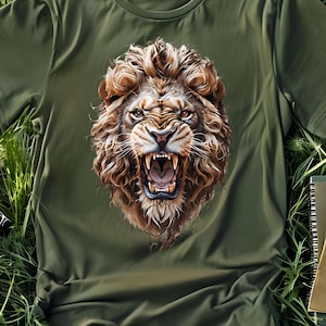Lion Face Shirt, Majestic Lion Shirt, Fierce Lion, Animal Kingdom Shirt, Graphic T-shirt, Vintage Lion Tshirt, Lion Nature Lovers, Safari