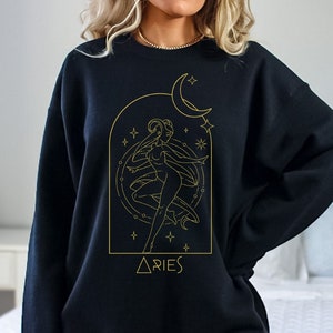 Zodiac Goddess Sweatshirt, Personalized Zodiac Sign Sweater, Witchy Clothing, Birth Month Astrology Gift, Custom Astrology Shirt, Tarot