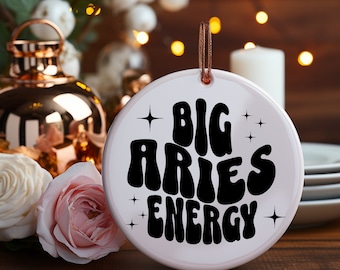 Gran adorno de árbol de Navidad de energía del zodiaco 2023, Regalo personalizado, Adorno de astrología, Decoración navideña de brujas, Yule, Regalo personalizado para amigos