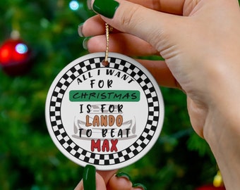 Formel 1 Weihnachtsschmuck für Baum F1 Lando Ornament Formel 1 Geschenk für F1 Fan Verstappen Weihnachtsschmuck Lustig Max ruiniert Alles