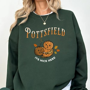 Pottsfield Crewneck Sweatshirt Over The Garden Wall Sweatshirt Fall Crewneck Halloween Wear Pumpkin Sweater Fall Vintage Autumn Cartoon Tee