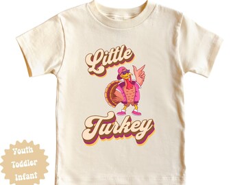 Camicia del ringraziamento del piccolo tacchino, camicia autunnale del bambino, maglietta del ringraziamento della ragazza del bambino, camicie del Ringraziamento abbinate famiglia, camicie per bambini autunnali