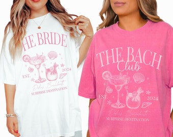 Matching Bachelorette Party Shirts For Bride To Be Bachelorette Girls Trip Custom Bach Shirts Bridal Shower Gifts Beach Wedding Bachelorette