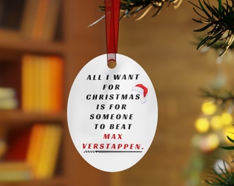 Formula 1 Christmas Ornament Max Verstappen F1 Metal Christmas Ornament Gift Racing Inspired Ornament Formula One Christmas Lando Norris