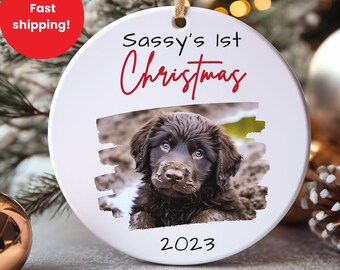Custom Dog Ornament, Dog Photo Ornament, Dog First Christmas Ornament, Dog Christmas Ornament, Pet Ornament, Puppy Ornament,Gift for Dog Mom