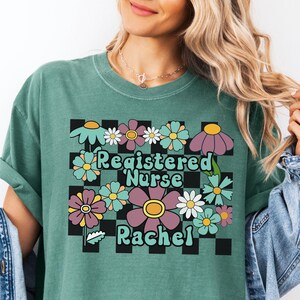 Registered Nurse Comfort Colors Tee Personalized RN Shirt New Nurse Gift RN TShirt for Registered Nurse Nursing T-Shirts RN Tee Gift for Rn