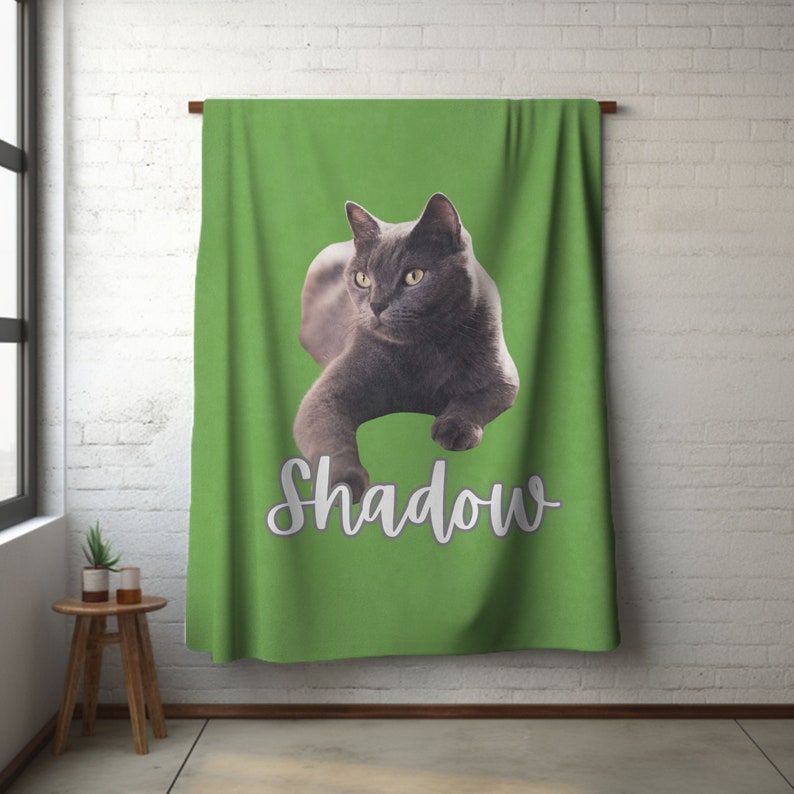 Personalized Cat Blanket, Pet Photo Blanket,cat Bed, Cat Lover Gift