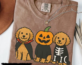 Goldendoodles Shirt Halloween Ghoul Shirt  Goldendoodle Mom Shirt Doodle Mama Goldendoodle Gifts Comfort Colors Tee Goldendoodle Dog Shirt