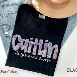 Registered Nurse Comfort Colors Tee Personalized RN Shirt New Nurse Gift RN TShirt for Registered Nurse Nursing T-Shirts RN Tee Gift for Rn