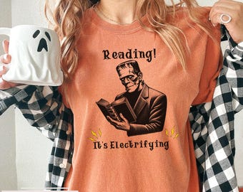 Frankenstein Bookish Merch Monster Shirt Halloween Crewneck Retro Halloween Bookish Gifts Comfort Colors Frankenstein Shirt Halloween Gift