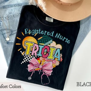 Registered Nurse Comfort Colors Tee Personalized RN Shirt New Nurse Gift RN TShirt for Registered Nurse Nursing T-Shirts RN Tee Gift for Rn