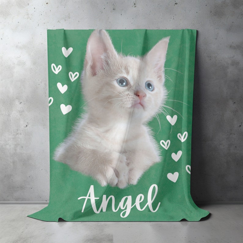 Personalized Cat Blanket, Pet Photo Blanket,cat Bed, Cat Lover Gift