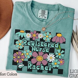Registered Nurse Comfort Colors Tee Personalized RN Shirt New Nurse Gift RN TShirt for Registered Nurse Nursing T-Shirts RN Tee Gift for Rn