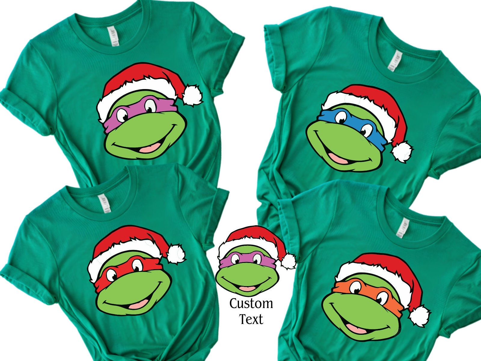 Custom Ninja Turtles Christmas Shirt, Personalized Ninja Turtle Christmas  Sweatshirt, Ninja Turtles Christmas Hoodies, Christmas Group Tee 
