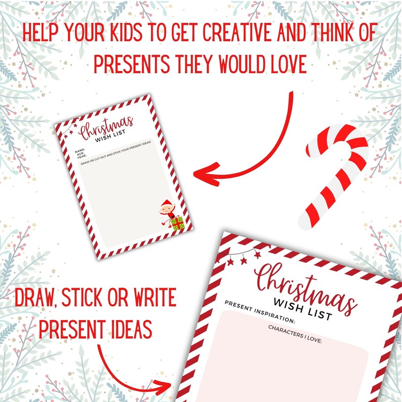 Christmas Wish List for Kids - Printable PDF - Christmas Wish List ...