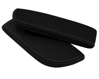 Custom Console Lid Armrest Upholstery Trim - Carbon Fiber Look - Handcrafted Vinyl Cloth Upgrade for 2007-2013 Acura MDX