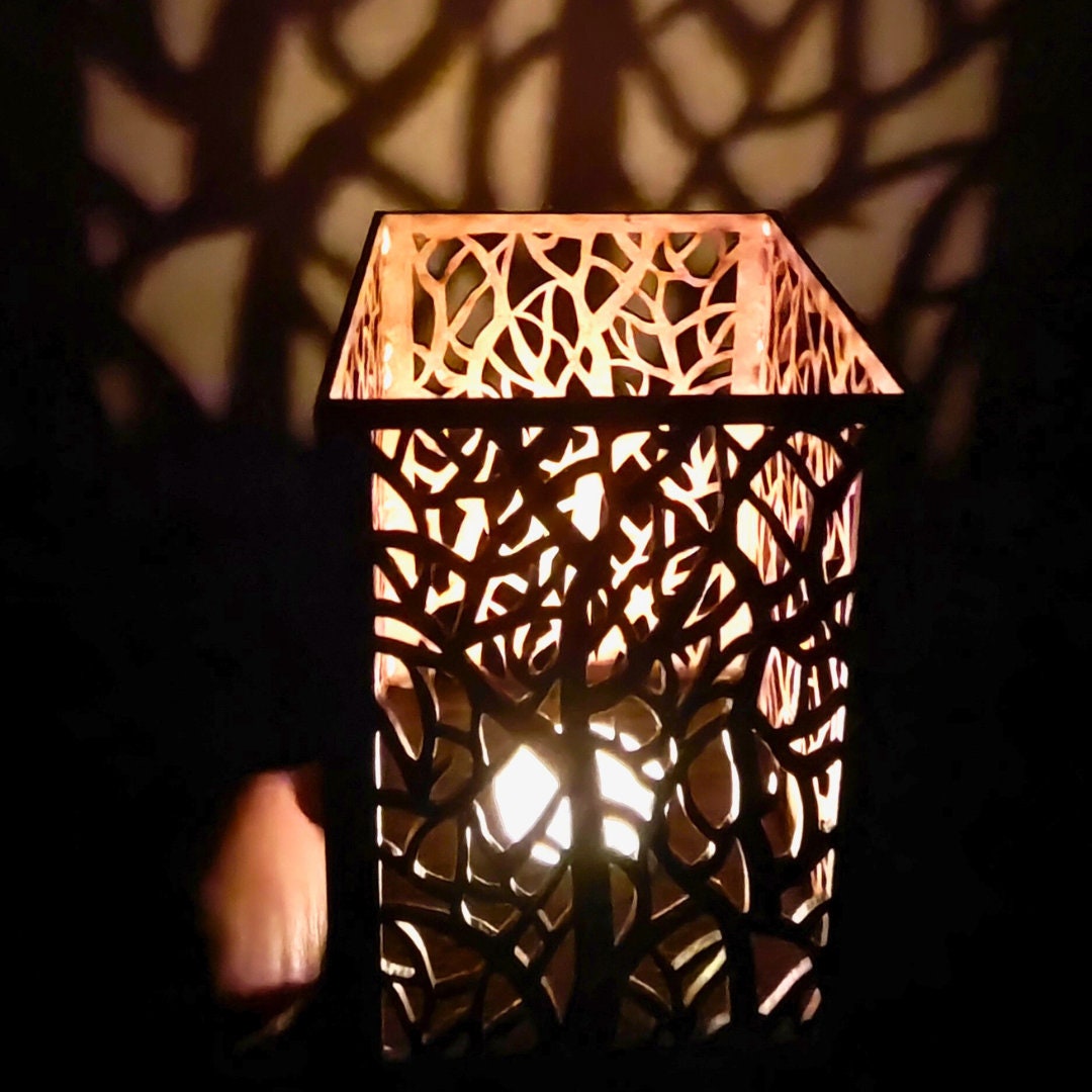 Wooden Candle Holder Template CDR DXF AI Eps Pdf Plt Etsy