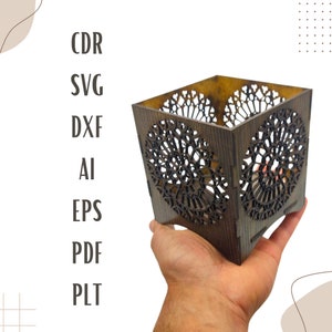Whimsical Forest Lantern - DIY Laser Cut Wooden Candle Holder - Mystical Home Decor - Downloadable Vector Files