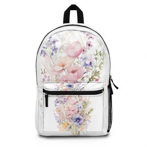 Floral Backpack, Small Floral Bag, Cute Backpack, Floral School Bag, Floral Daypack, Backpack for Girls, great gift, back to school