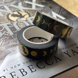 Leesgrage Washi Tape - Onyx Storm geïnspireerd, esthetische dagboek Washi, Fantasy Washi, handgemaakte, decoratieve tape voor scrapbooking en ambachten