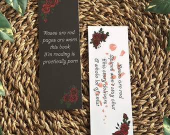 Smutty Valentine Bookmark - Spicy Romance Inspired, Aesthetic Bookish Gift, Handmade, Decorative Bookmark for Readers & Valentine's Day