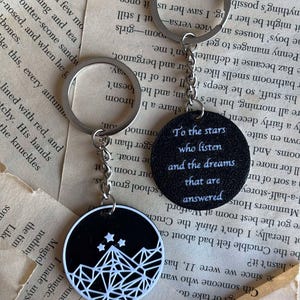 Velaris Keychain – 3D Printed ACOTAR Inspired Keyring | Night Court Mountains Design | Bookish Gift for Fantasy Lovers