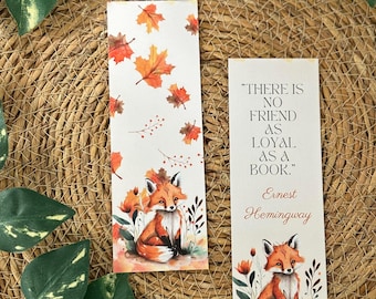 Segnalibro Fox Friend - Perfetto per gli amanti dei libri / Segnalibro carino / Regalo per gli amanti dei libri