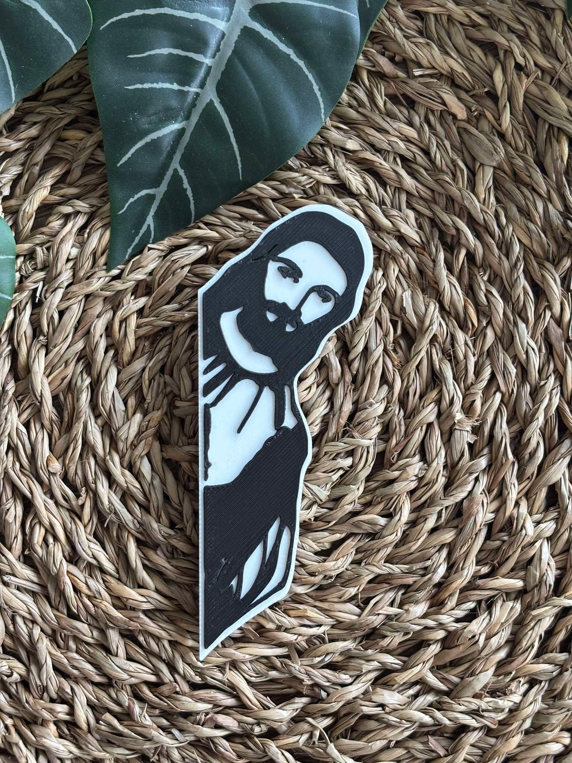 Smutty Jesus Bookshelf Peek Sign – Funny 3D Printed Book Nook Insert ...
