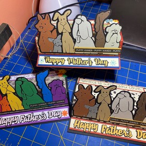 Carte de fête des pères pour chiens, pop-up, faite main