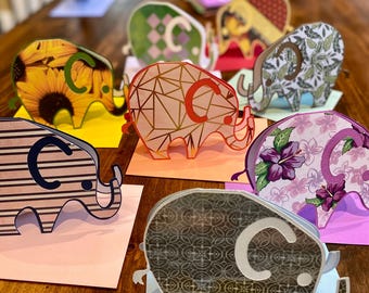 Elephant notecards- set of 5