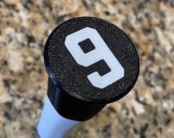 Lacrosse End Cap/Butt End with Custom Number