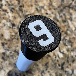 Lacrosse End Cap/Butt End with Custom Number
