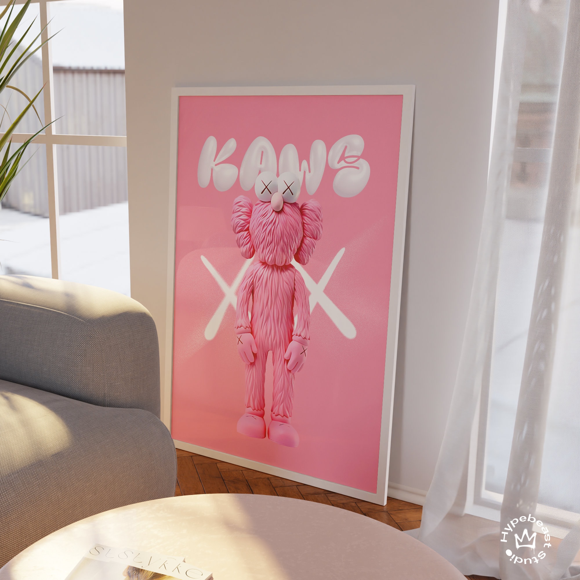 Sticker Museum — Kaws - Fluorescent Pink
