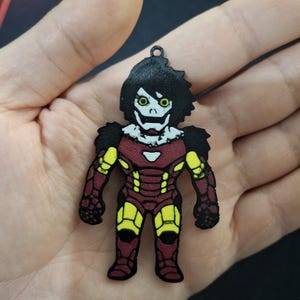 Iron Man inspiriert L 3D druckbare STL-Datei - Einzigartiges Design für Death Note und Marvel-Fans